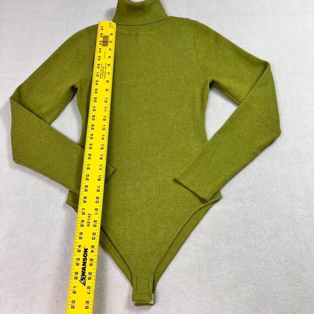 LULUS Bodysuit Changing With The Seasons Lime Green Knit Cutout Knit - Picture 8 of 13